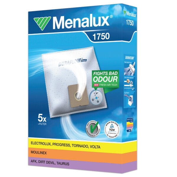 MENALUX Staubsäcke für Rowenta/Severin/Privileg/Electrolux,5Stk. 1750
