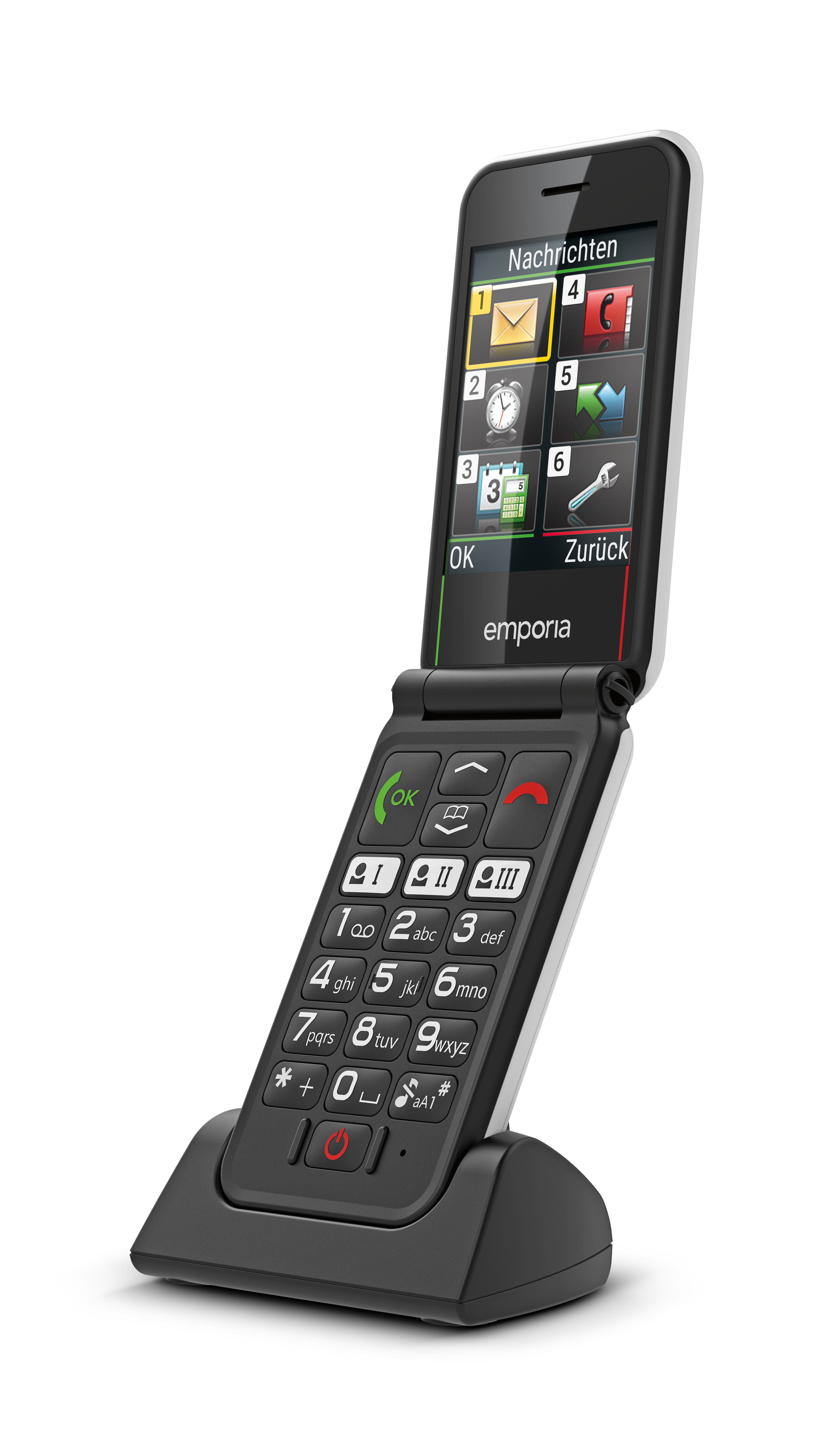 Emporia SIMPLICITYglam, Klapphandy, 7,11 cm (2.8"), 240 x 320 Pixel, Bluetooth, 1300 mAh, Weiß