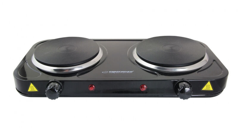 Esperanza EKH010K Elektroherd, oben, 2 Heizfelder, schwarz