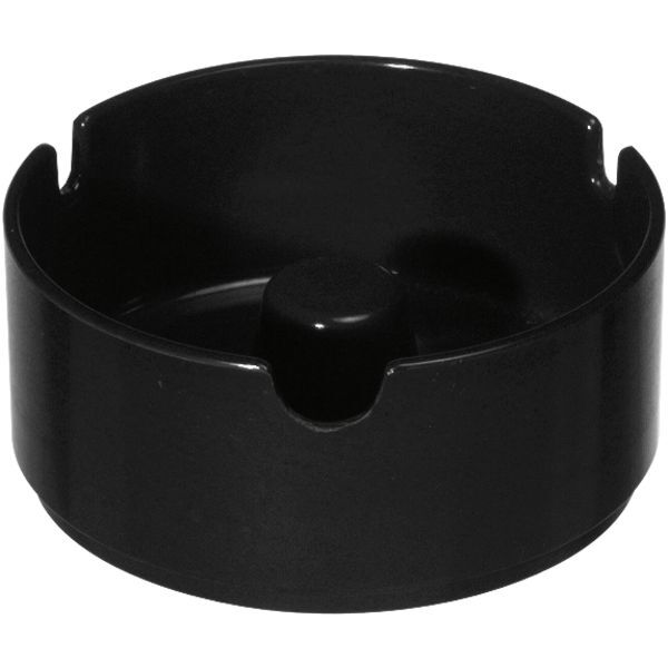 WACA  Aschenbecher Melamin, schwarz, 3 Einschnitte, Höhe: 45 mm, ø: 100 mm