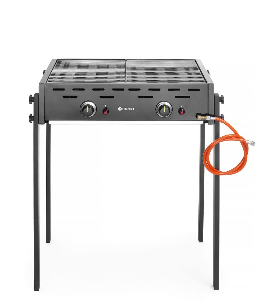 HENDI Gasgrill Roast-Master Pro Schwarz, Schwarz, 11,6kW, 790x560x(H)900mm