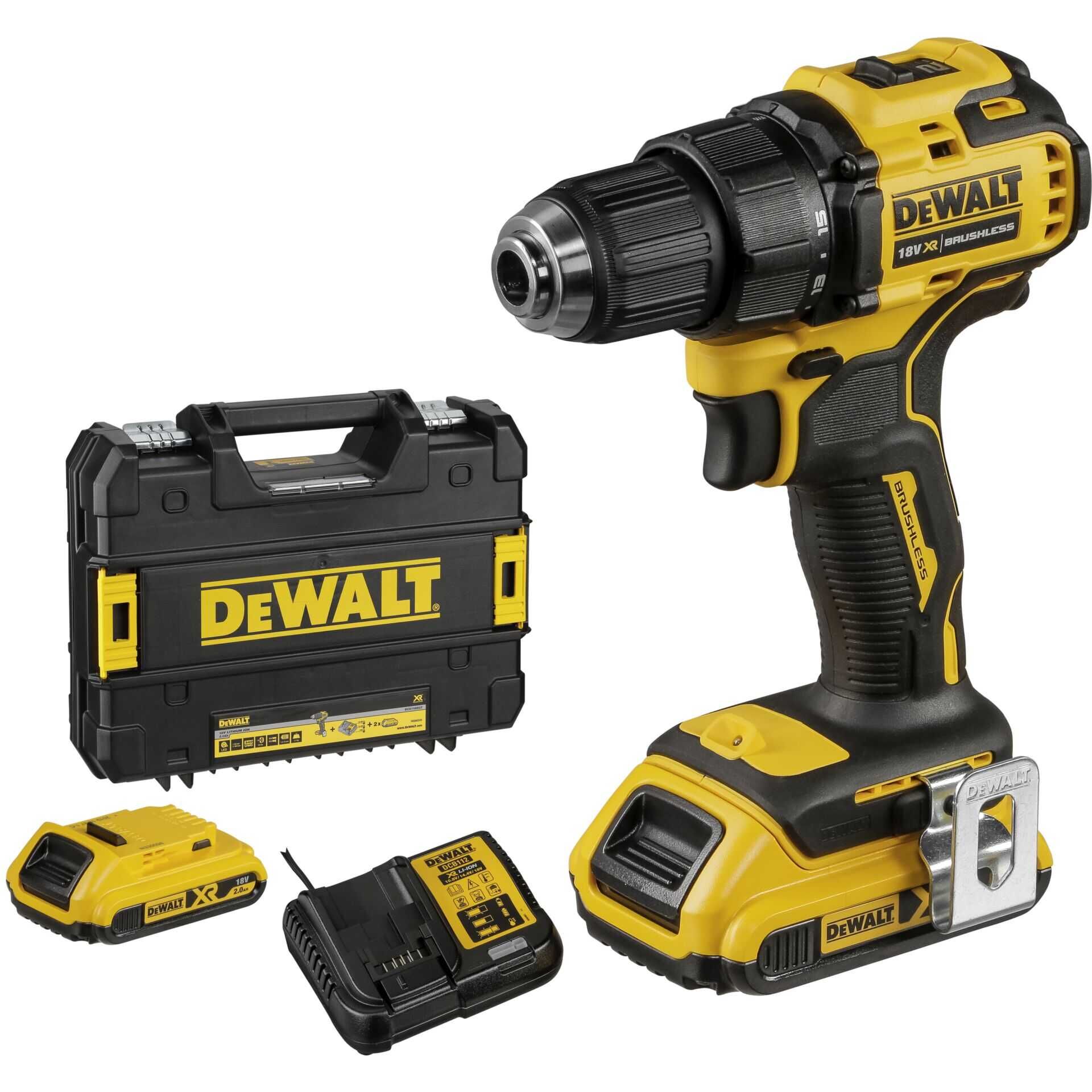 DeWALT DCD708D2T-QW - Bohrer/Schrauber - schnurlos - 2 Geschwindigkeiten - Bohrfutterschlüssel 13 mm - 65 N·m