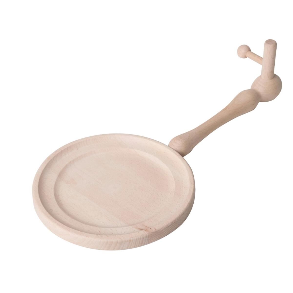Riess Classic Pfannenknecht Profi Holzbrett mit Stiel 20/24cm
