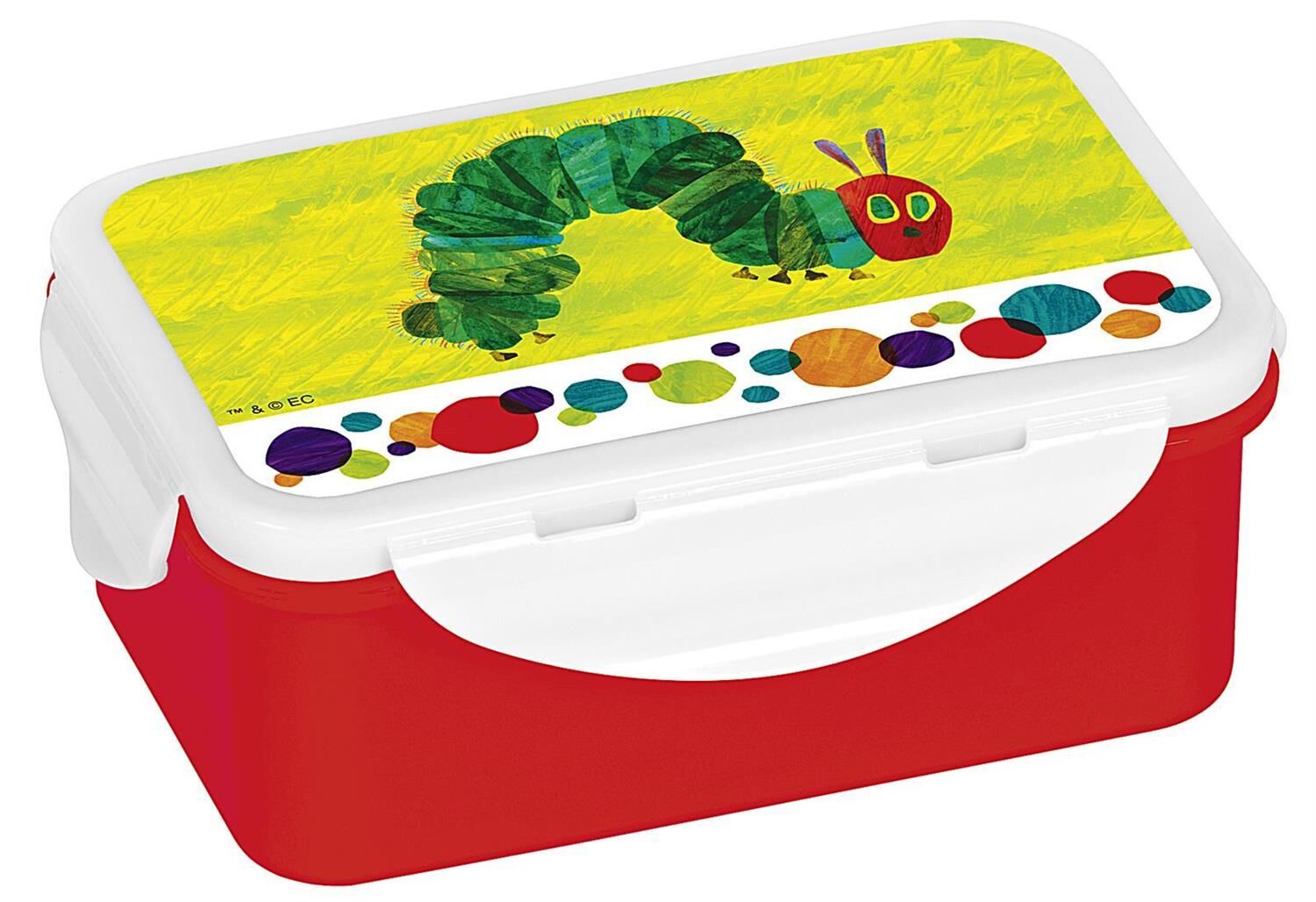 GEDA Brotdose Raupe Nimmersatt 16x10,5x6,5 cm rot/grün