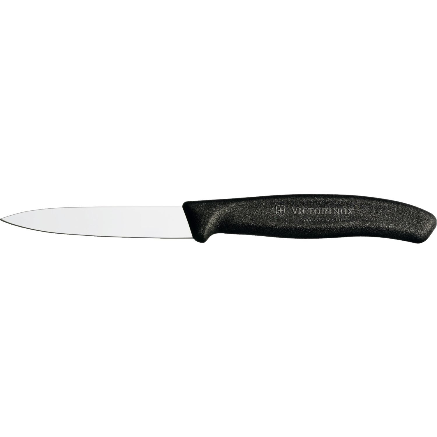 VICTORINOX Gemüsemesser spitz, Klingenlänge: 80 mm, schwarz