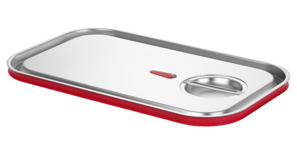 HENDI Gastronorm-Deckel mit Silikonrand, Kitchen Line, GN 1/4, 265x162mm