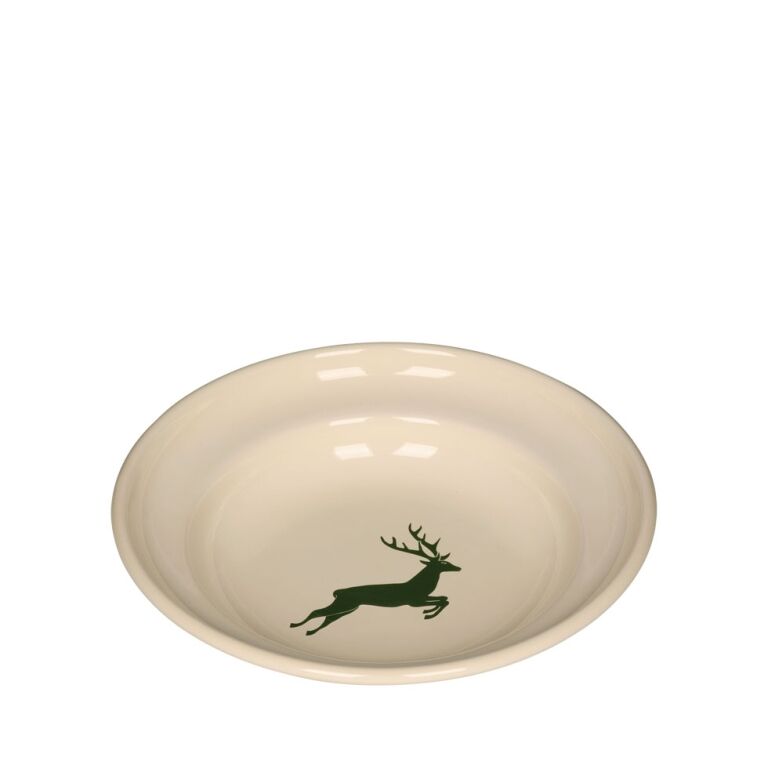 Riess Emailleteller tief Ø22cm Hirsch Grün