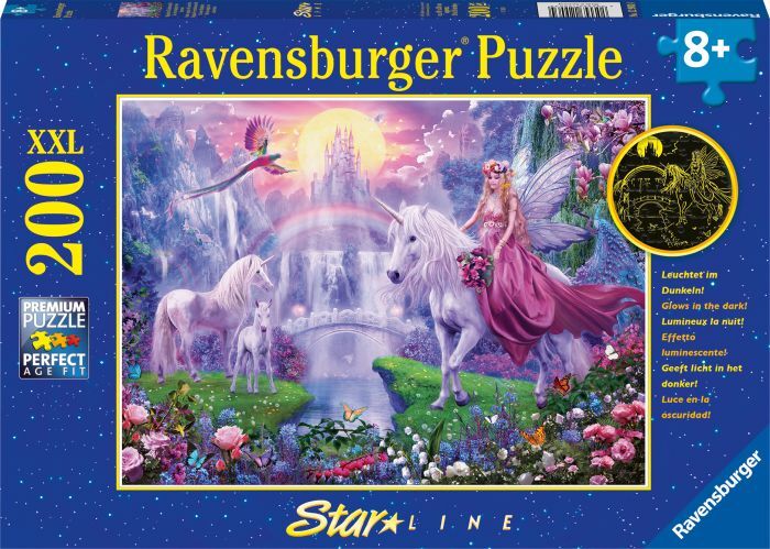 Ravensburger  12903 Puzzle Magische Einhornnacht 100/200 Teile XXL 12903