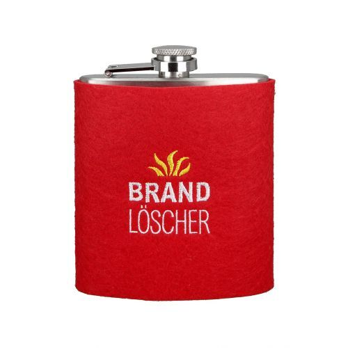 Gilde Edelstahl/ Filz Flachmann Brandlöscher
