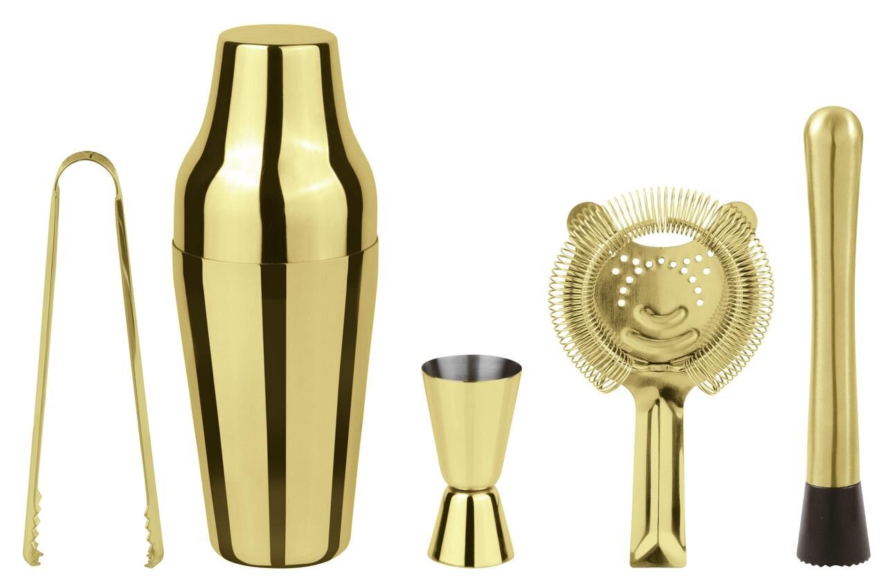 Sambonet  Paderno Cocktailset Pariser Gold 5-teilig