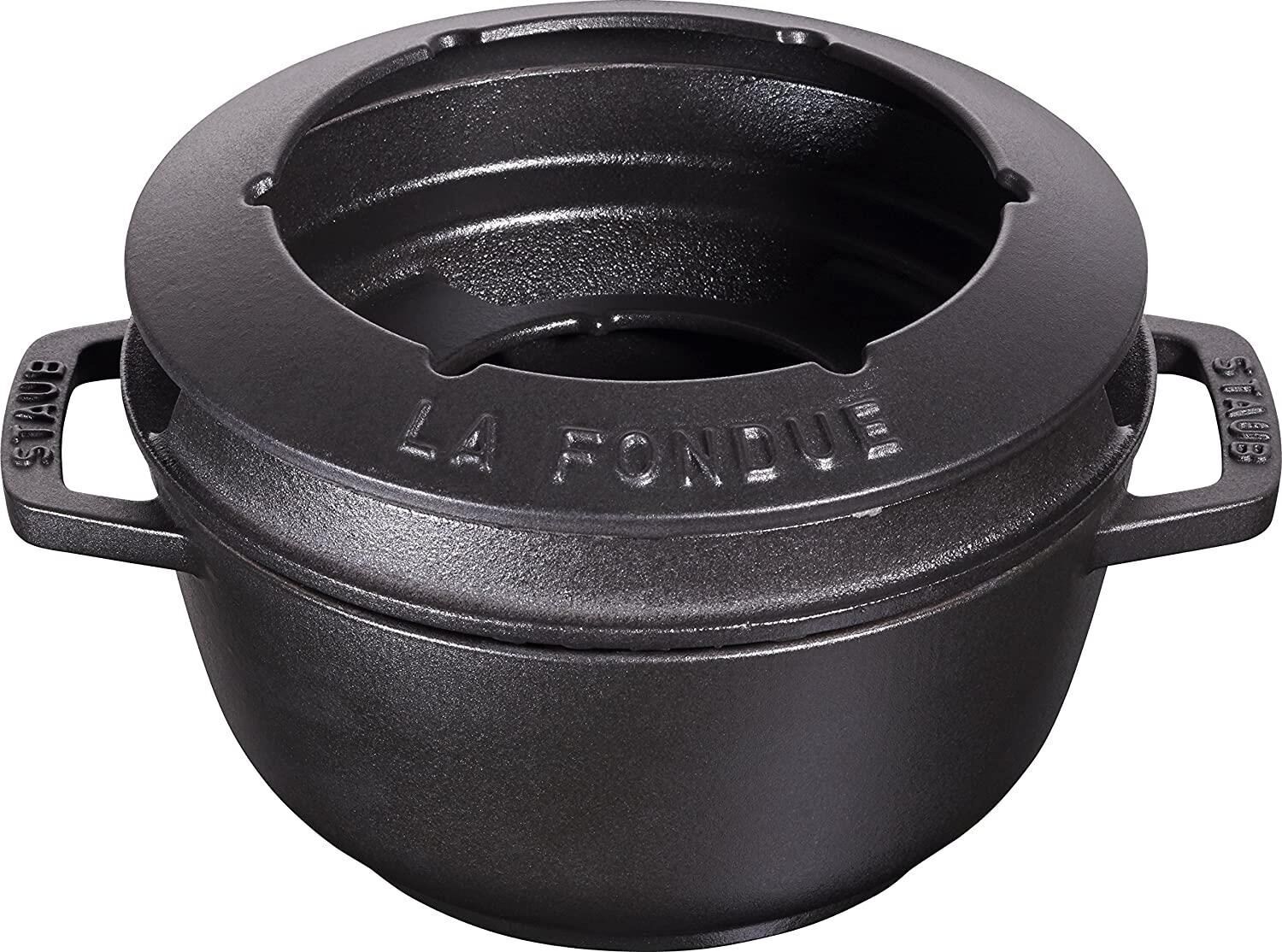 Staub Fondue Set schwarz