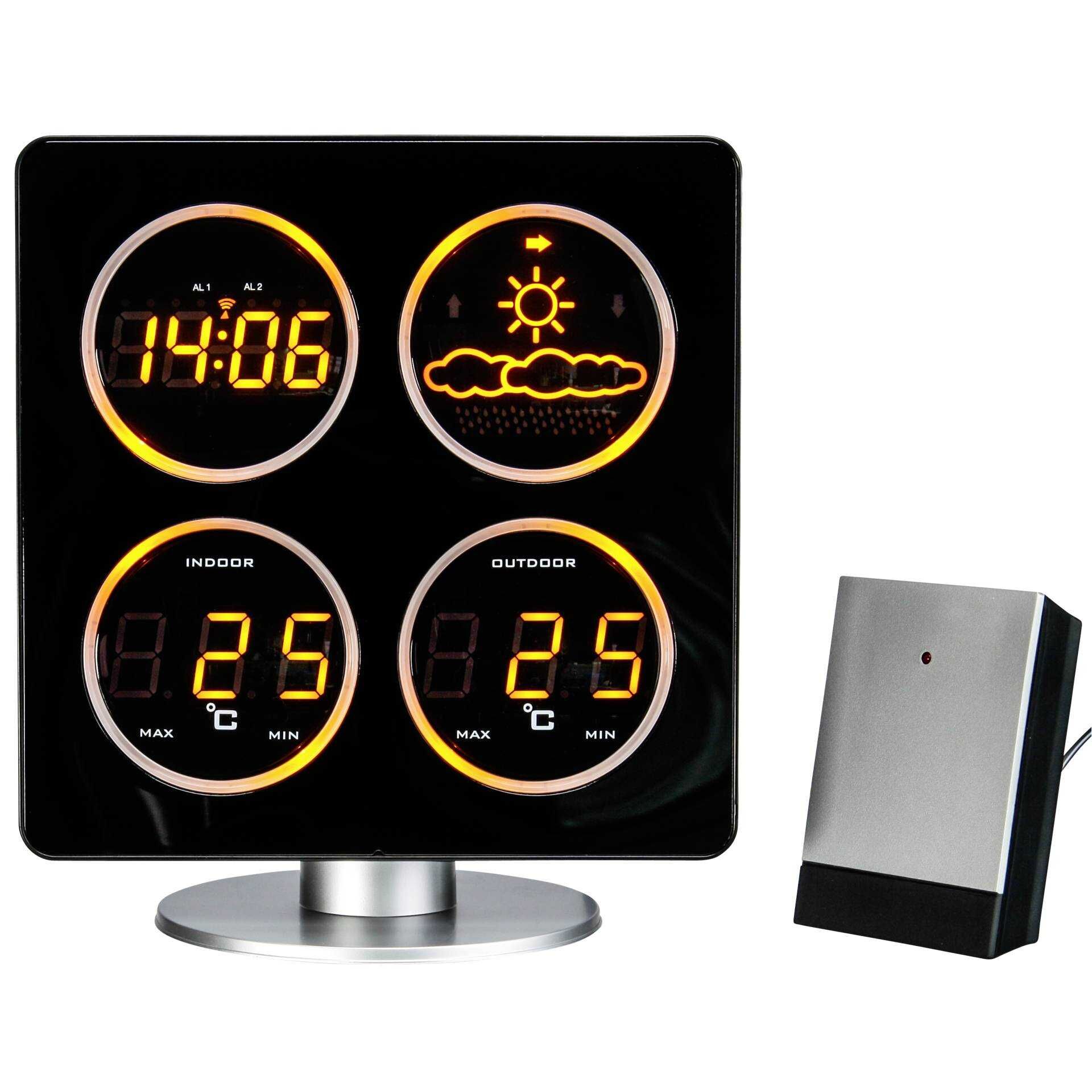Techno Line WS 6830 - Wetterstation - kabellos - Schwarz/Silber