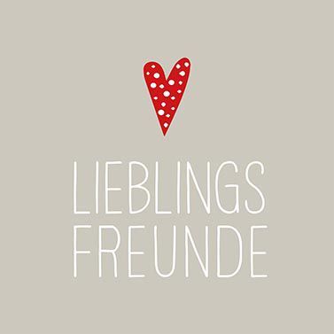 PPD Serviette  Lieblingsfreunde taupe 33x33 cm