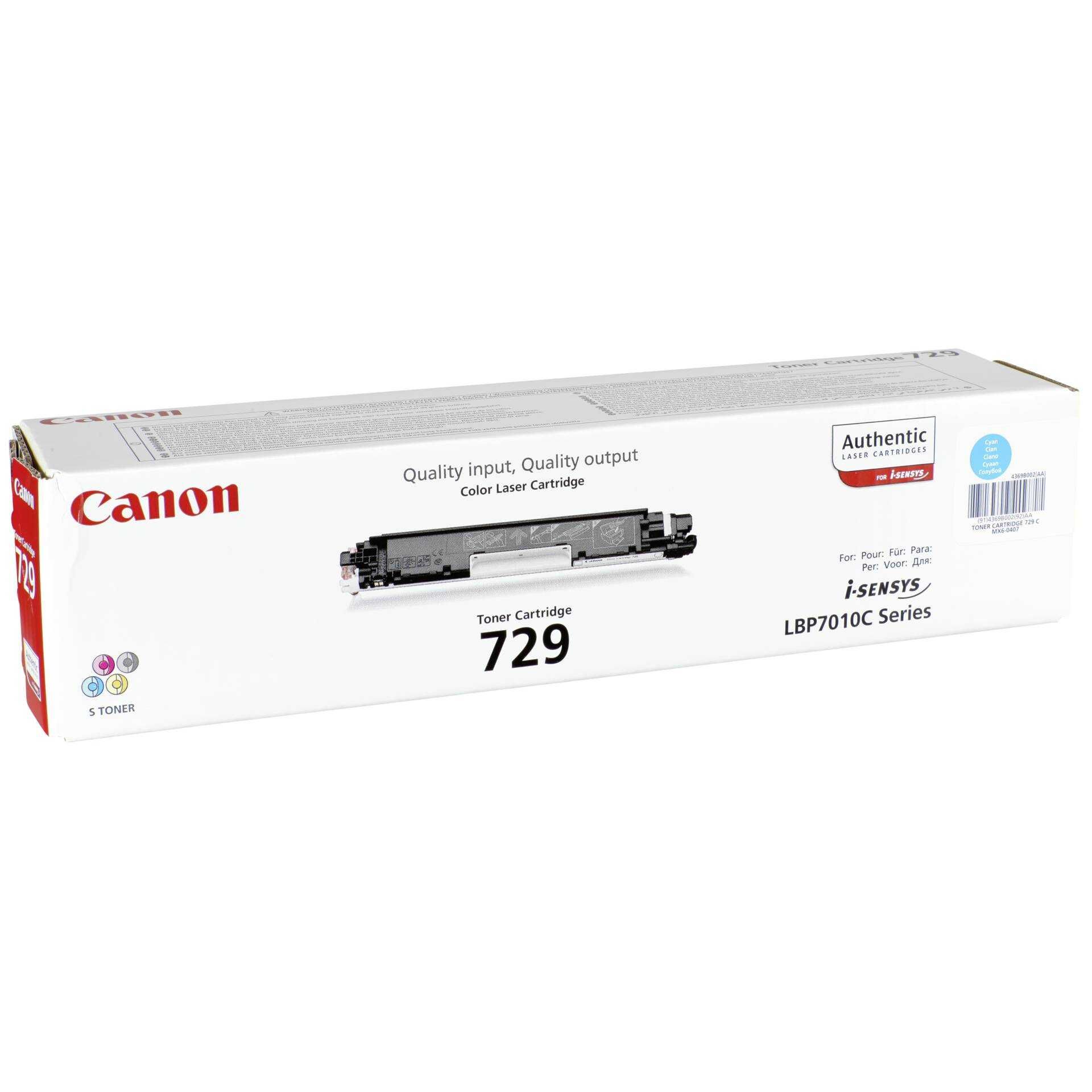 Canon 729 C - Cyan - original - Tonerpatrone - für i-SENSYS LBP7010C, LBP7018C