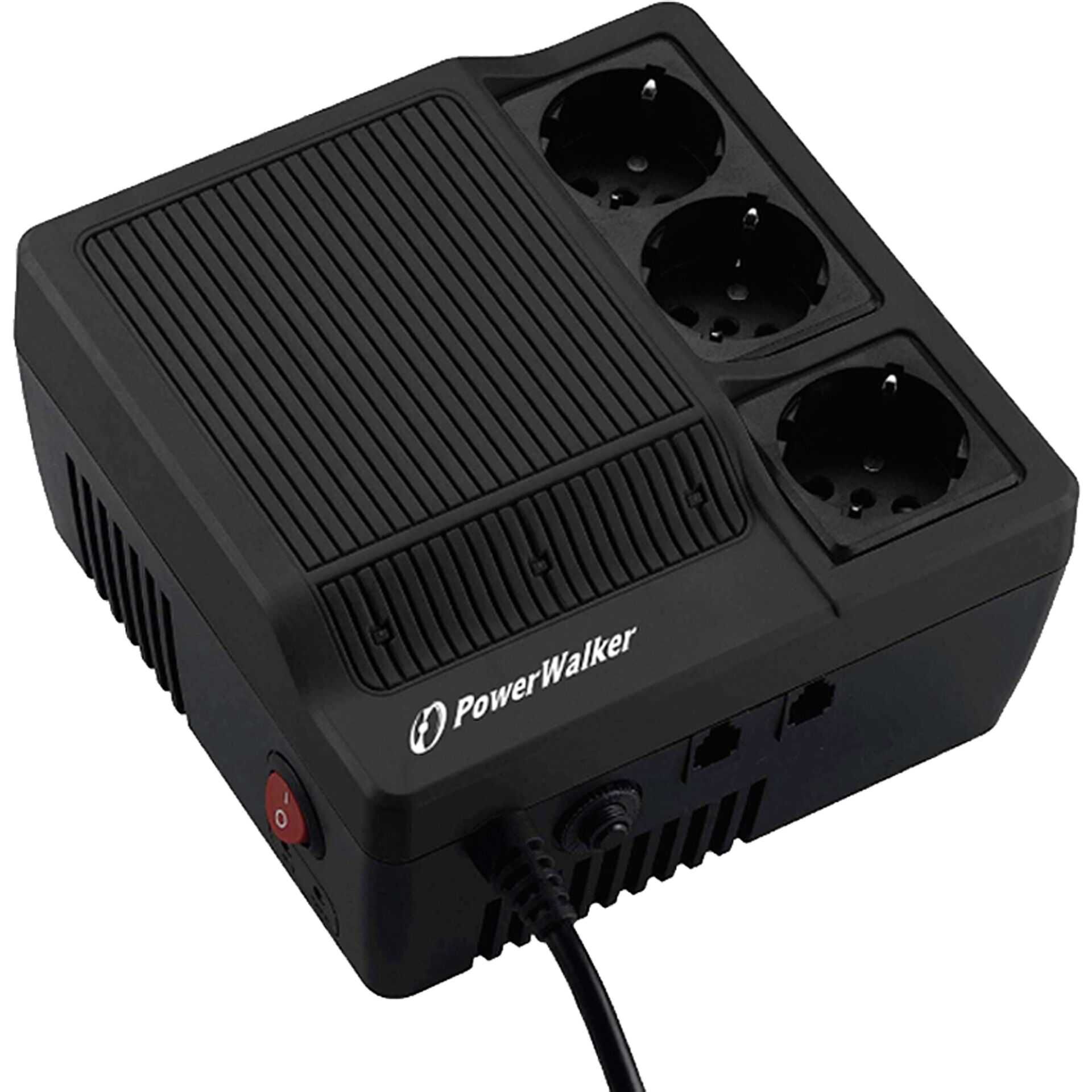PowerWalker AVR 1200 - Automatische Spannungsregulierung - Wechselstrom 220/230/240 V - 720 Watt - 1200 VA - Ausgangsanschlüsse: 3