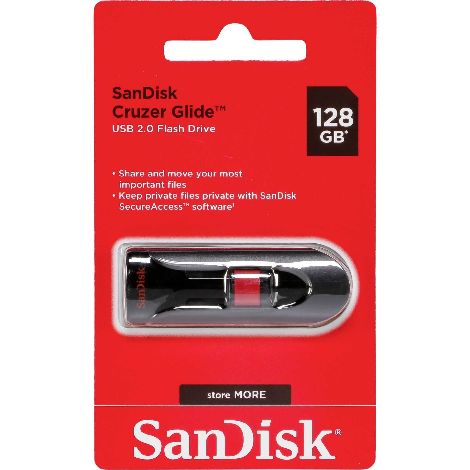 SanDisk Cruzer Glide - USB-Flash-Laufwerk - 128 GB - USB 2.0