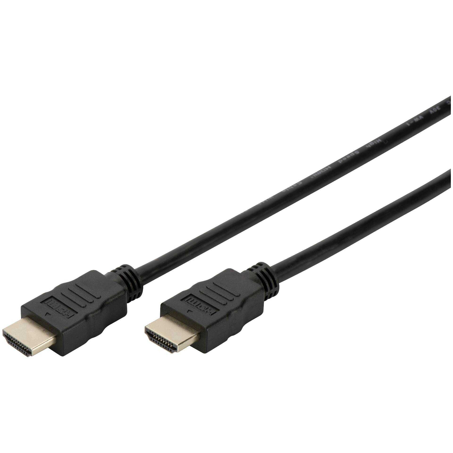DIGITUS - HDMI mit Ethernetkabel - HDMI (M) bis HDMI (M) - 1 m - Dreifachisolierung - Schwarz