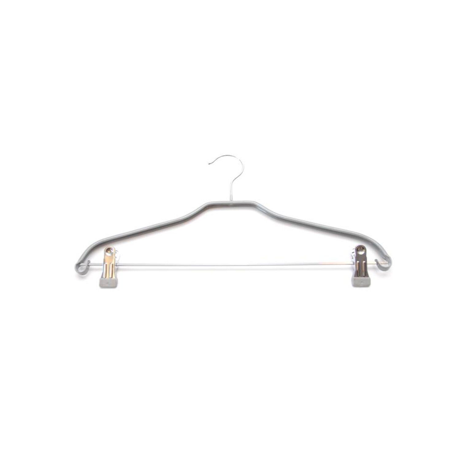Coronet, Kleiderbügel mitSteg und Klammern 2Stück, 41cm, silber