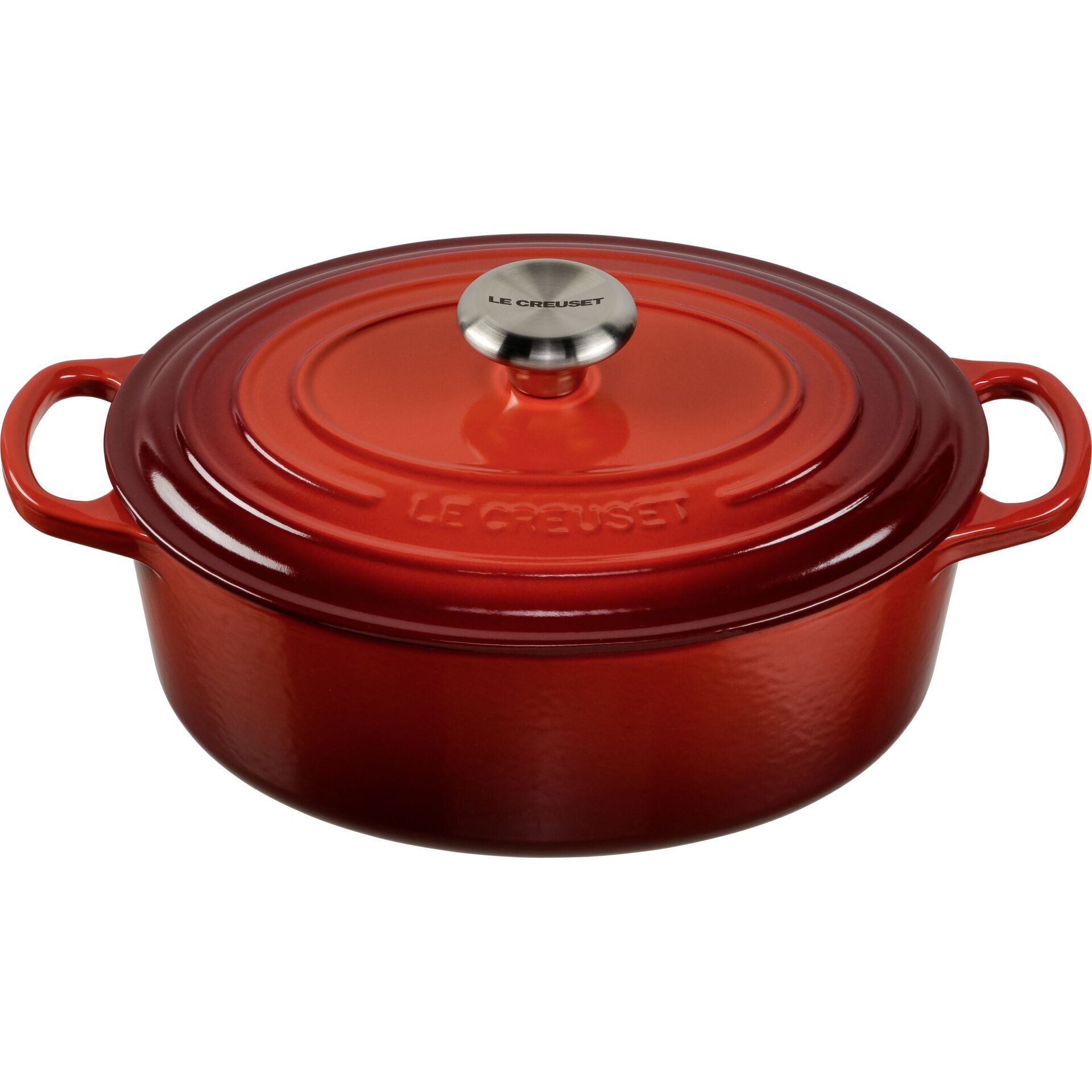 Le Creuset Signature Bräter Kirschrot Oval 33 cm Le Creuset Signature Bräter Kirschrot Oval 33 cm