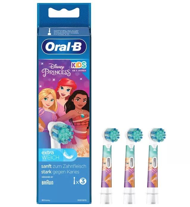 Oral-B Aufsteckbürsten Cars/Mickey/Princess Mix 3er
