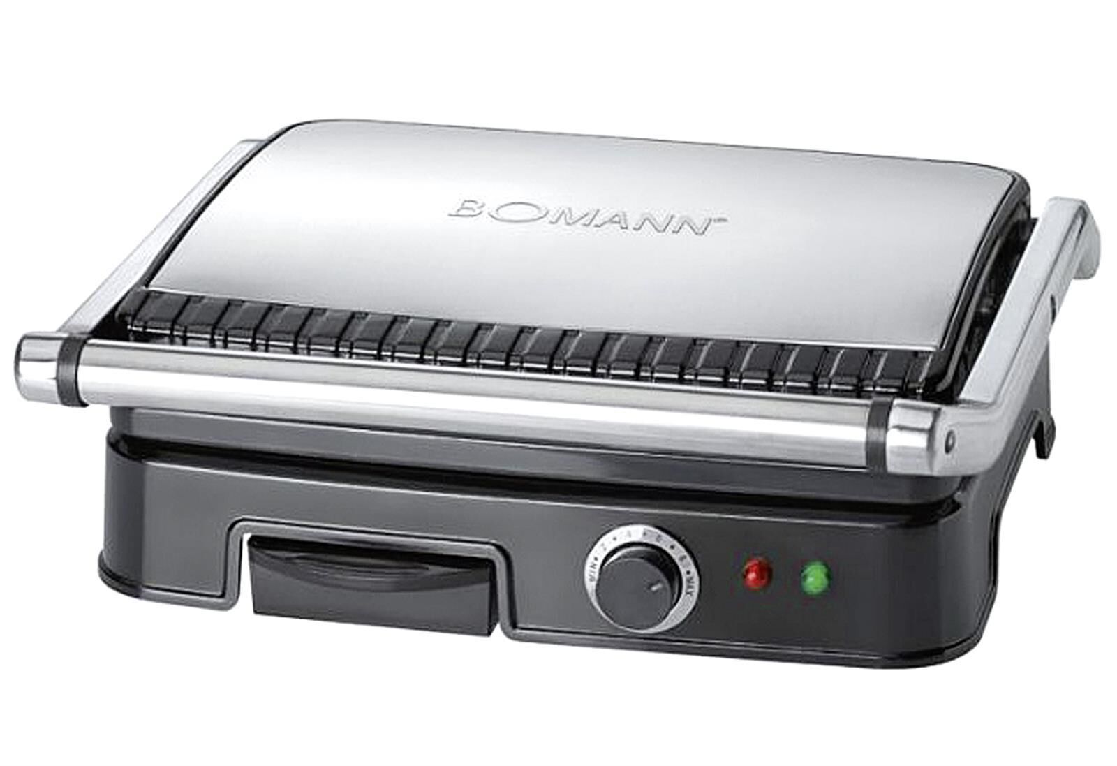 BOMANN Kontaktgrill KG 2242 CB 2000 W Edelstahl/schwarz