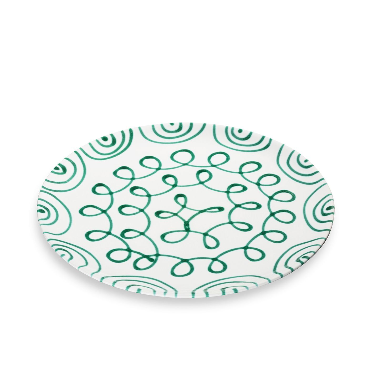 Gmundner Keramik Grüngeflammt, Platzteller Cup (Ø 32cm)