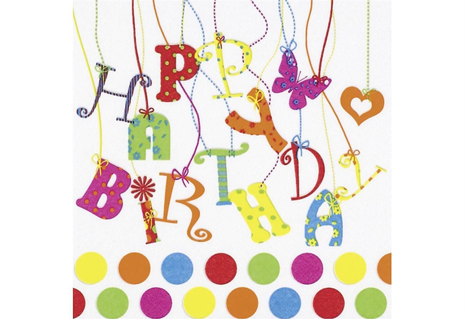 TI-FLAIR Lunch-Serviette 33x33cm Happy Birthday