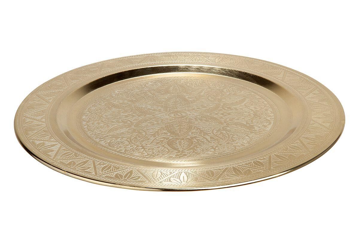 GILDE Dekoteller Argore goldfarben Metall