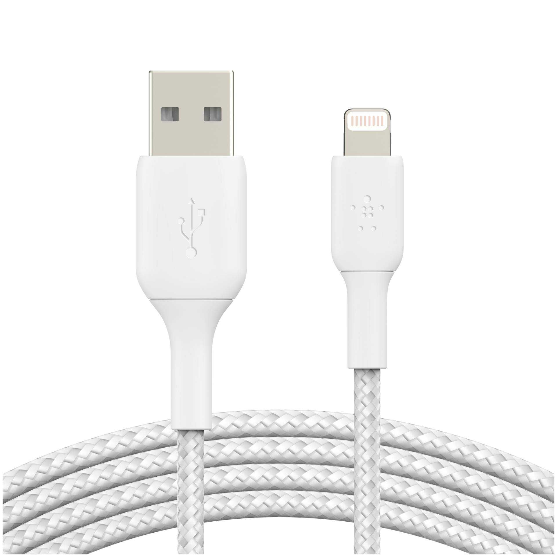 Belkin BOOST CHARGE - Lightning-Kabel - Lightning (M) bis USB (M) - 3 m - weiß - für Apple iPad/iPhone/iPod (Lightning)