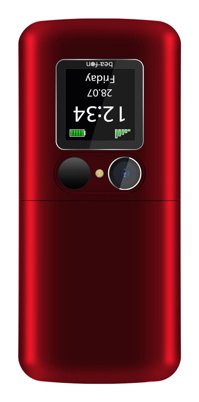 Bea-fon Fold 10 LTE, Klappgehäuse, Single SIM, 5,59 cm (2.2"), Bluetooth, 1000 mAh, Schwarz, Rot