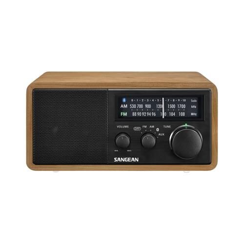 Sangean Genuine 110 Plus WR11BT holz tragares Retro-Tischradio mit Bluetooth & USB-Ladefunktion