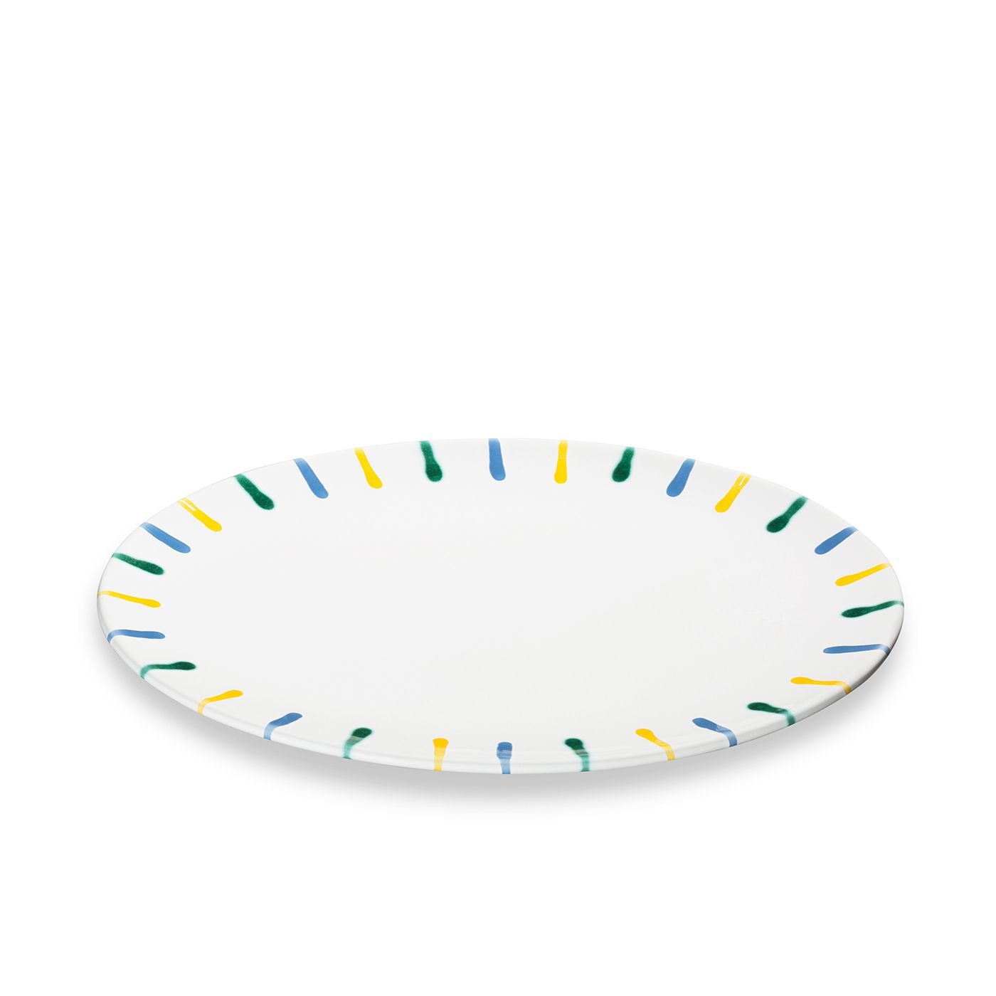 Gmundner Keramik Buntgeflammt, Platte oval (28x21cm)