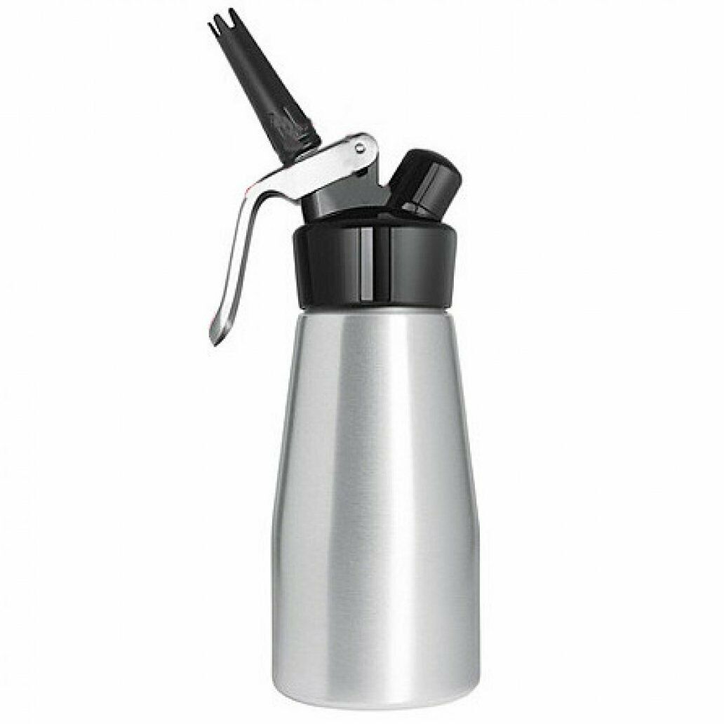 ISI Desert Whip Flasche edelstahl Gebürstet-Kopf SCHWARZ 0,5 Liter