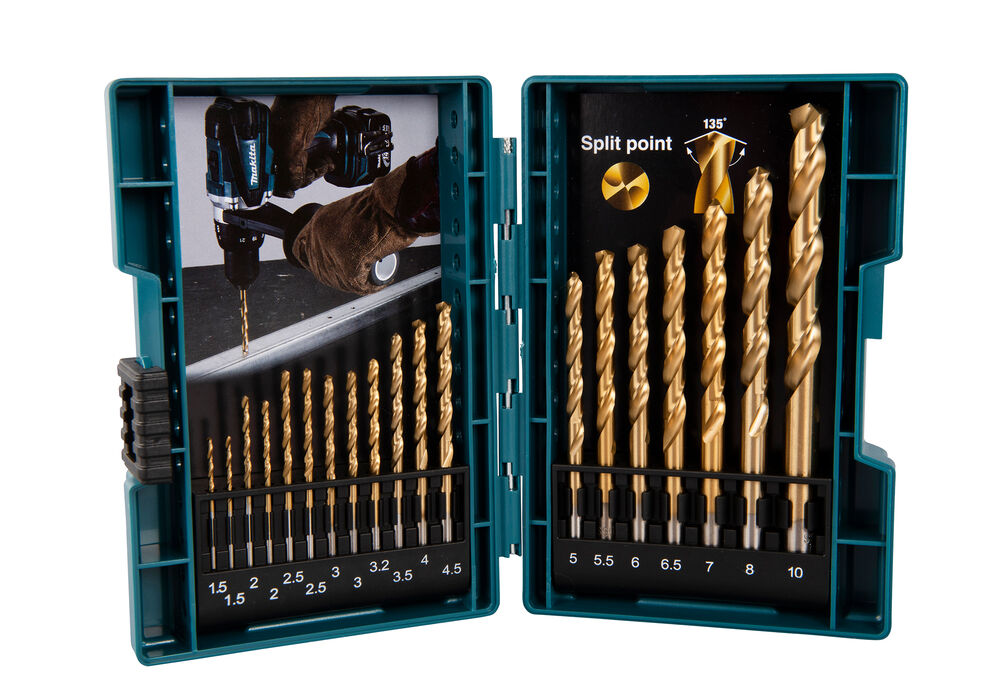 Makita 19-tlg. HSS-TIN Bohrerset TIN • Metall • 19 teilig