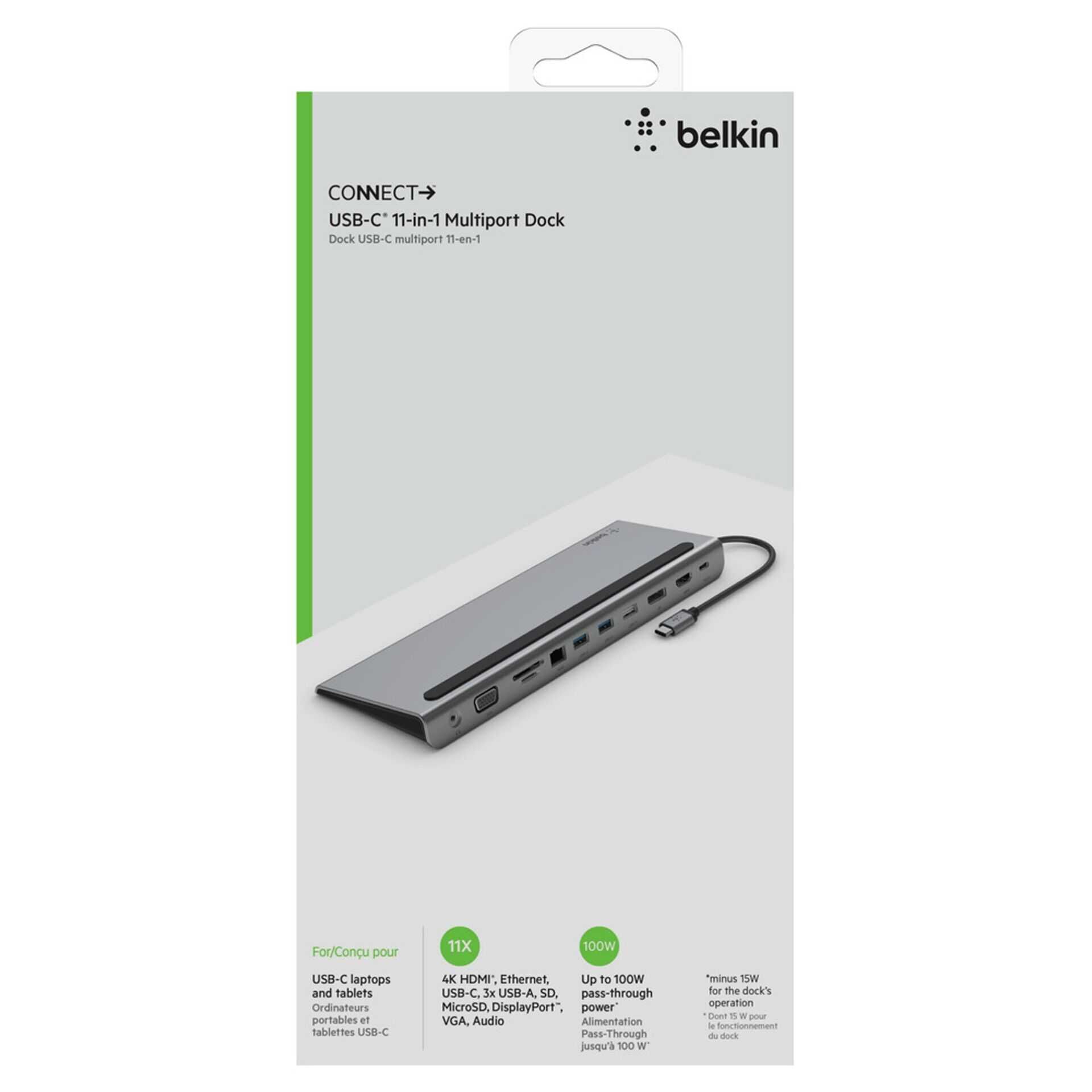 Belkin CONNECT 11-in-1 - Multiport-Dock - USB-C - VGA, HDMI, DP - GigE