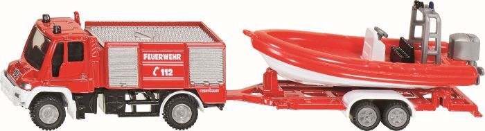 Sieper SIKU 1636 Unimog Feuerwehr mit Boot 1:87, sortiert 1636