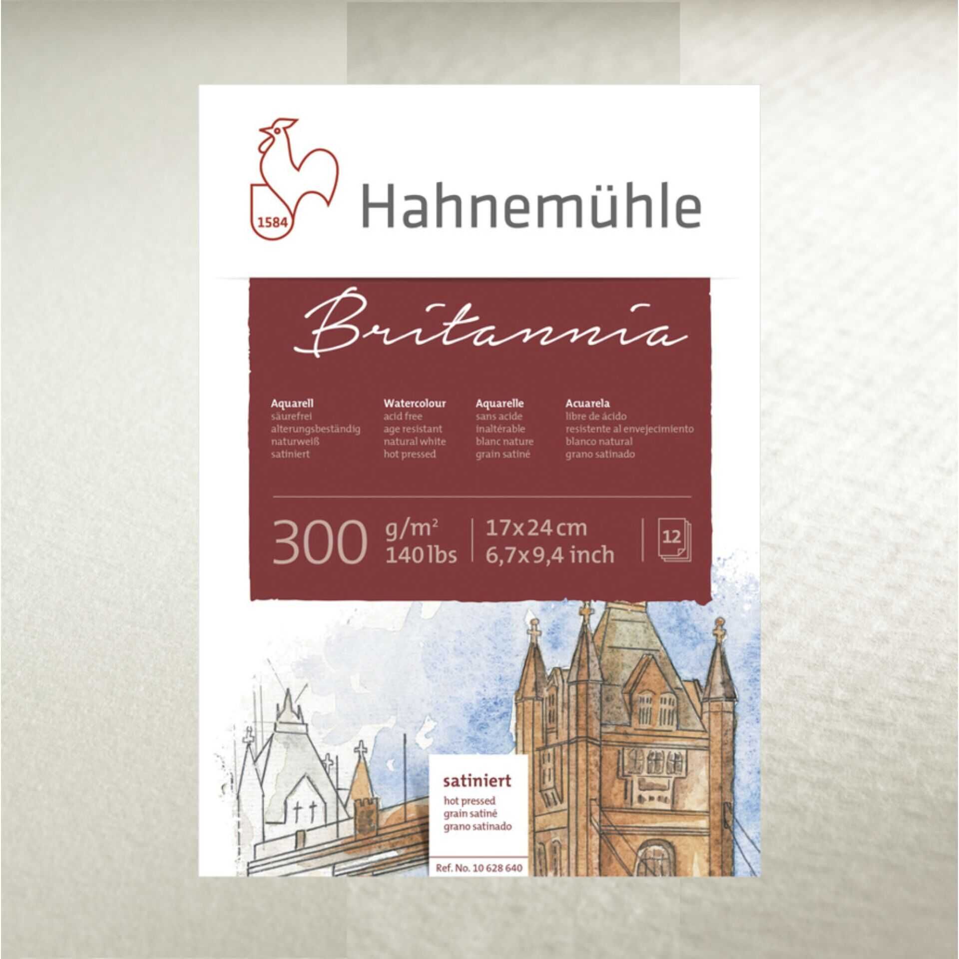 Hahnemühle Aquarellblock 12 Bl. Britannia rau 24x32cm 300g