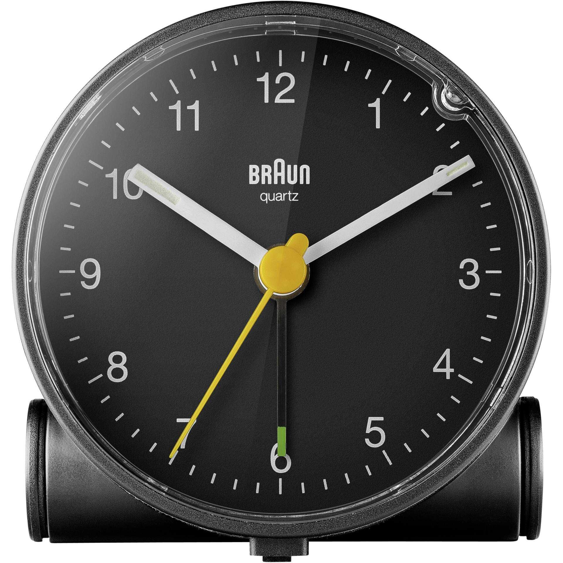 Braun BC01 - Wecker - rund - Quarz - Schreibtisch - Schwarz