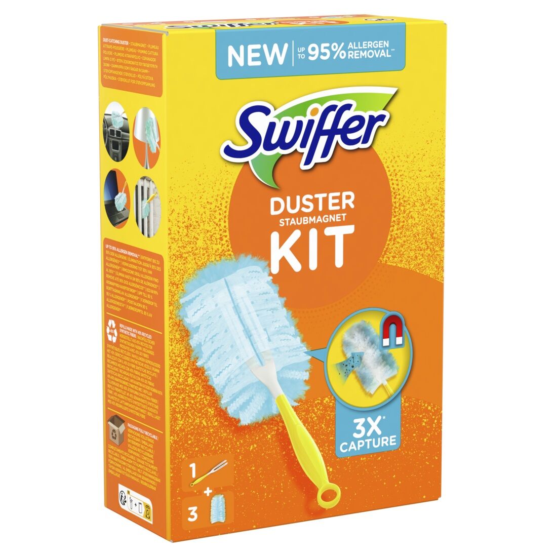 Swiffer Staubmagnet Starterset (Griff + 3 Tücher)