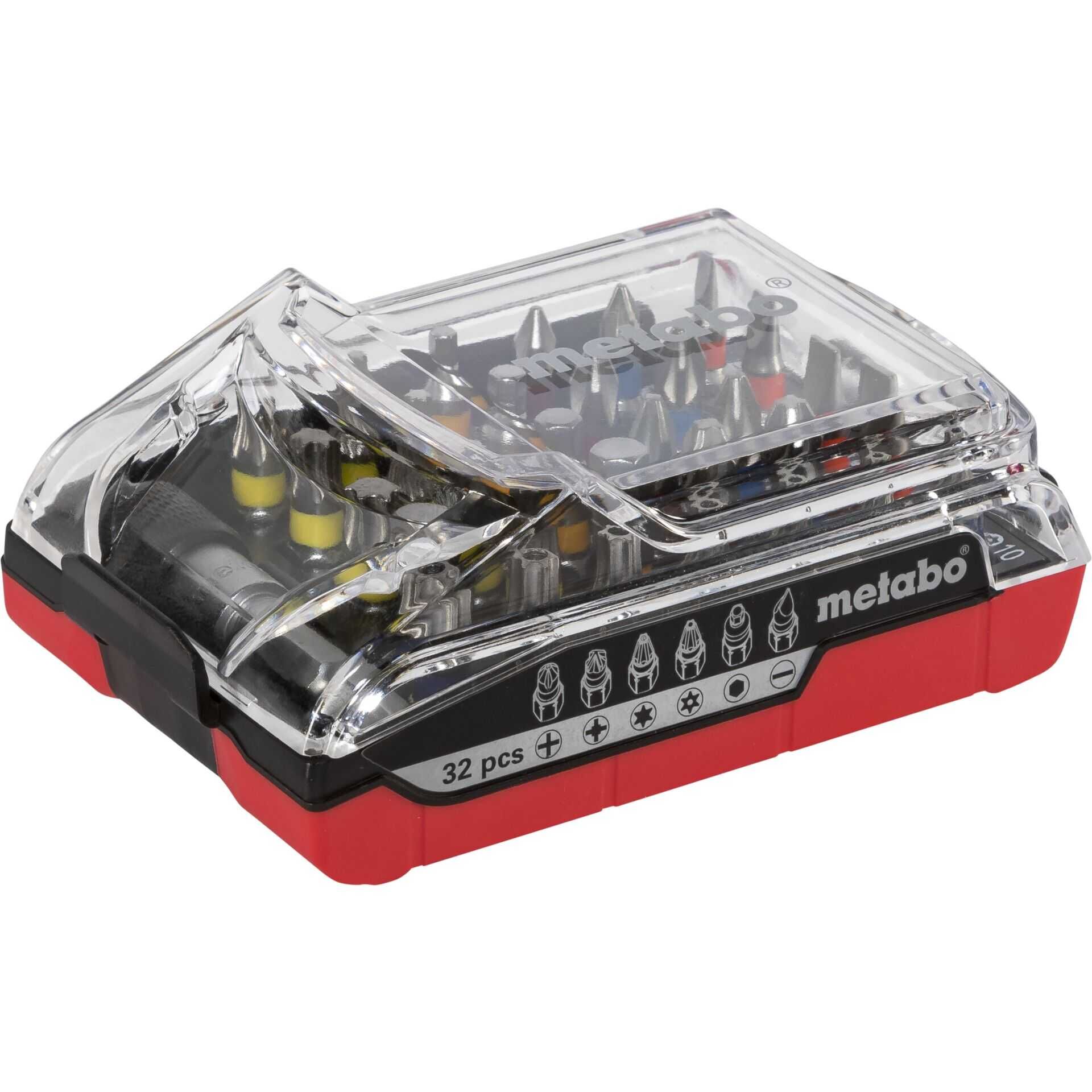 Metabo - Schraubenziehersatz - 32 Stücke - torx, phillips, pozidriv, hex, slot, aufbruchsicher Torx - Länge: 25 mm