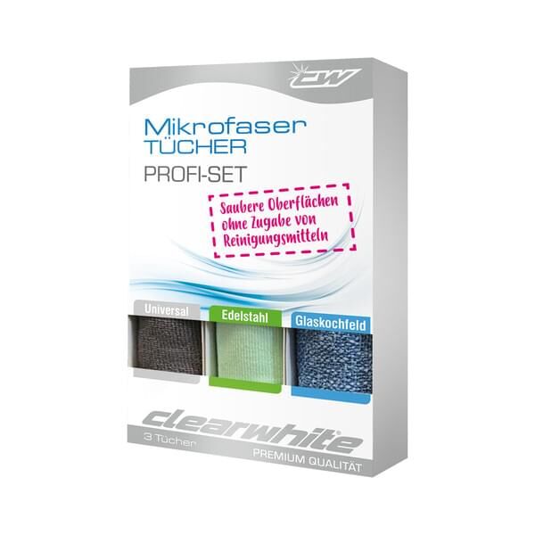 clearwhite Microfaser Tücher 3 Stück