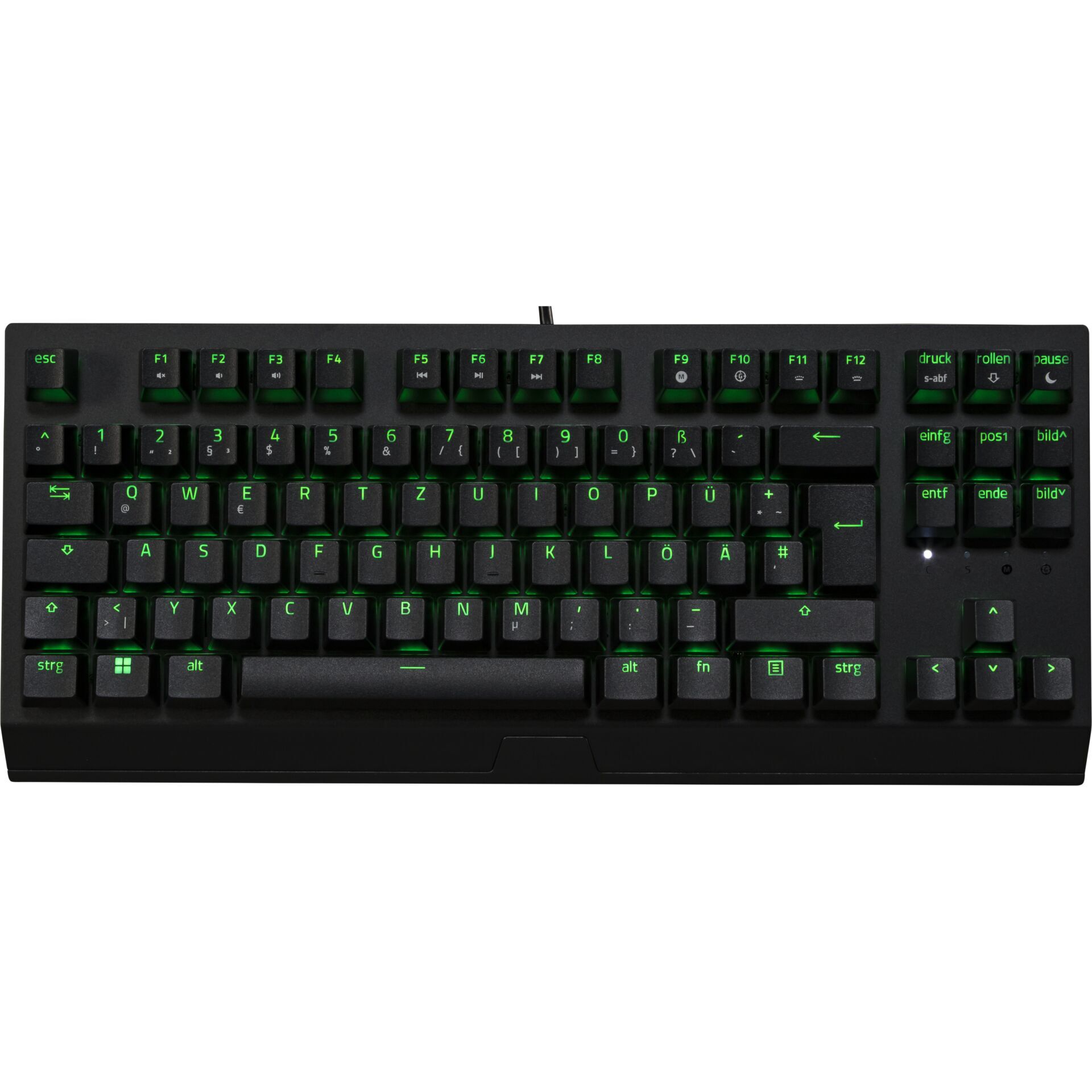 Razer BlackWidow V3 Tenkeyless - Tastatur - Hintergrundbeleuchtung - USB - Deutsch - Tastenschalter: Razer Green