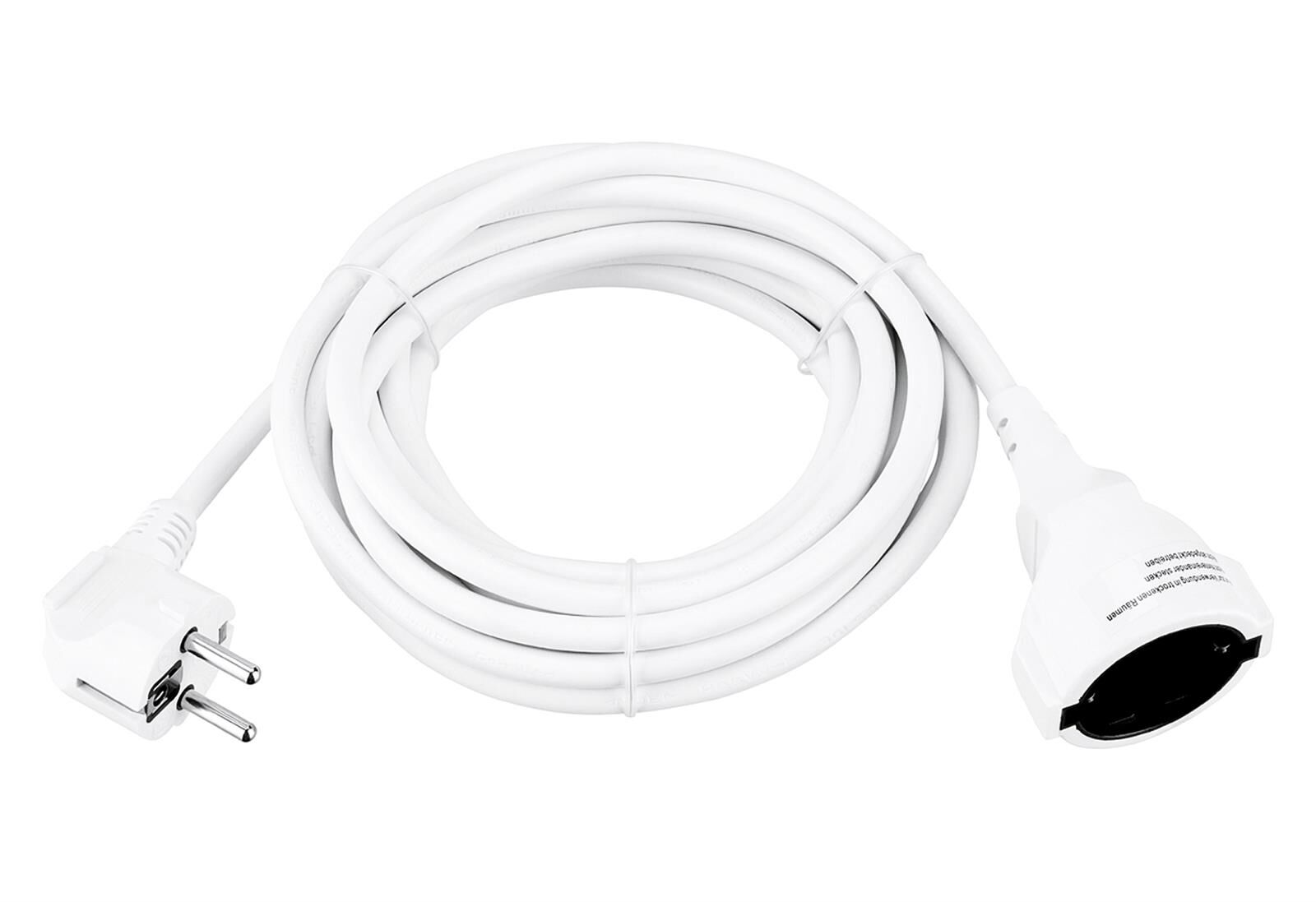 REV - Spannungsversorgungs-Verlängerungskabel (W) (M) - Wechselstrom 250 V - 5 m - weiß