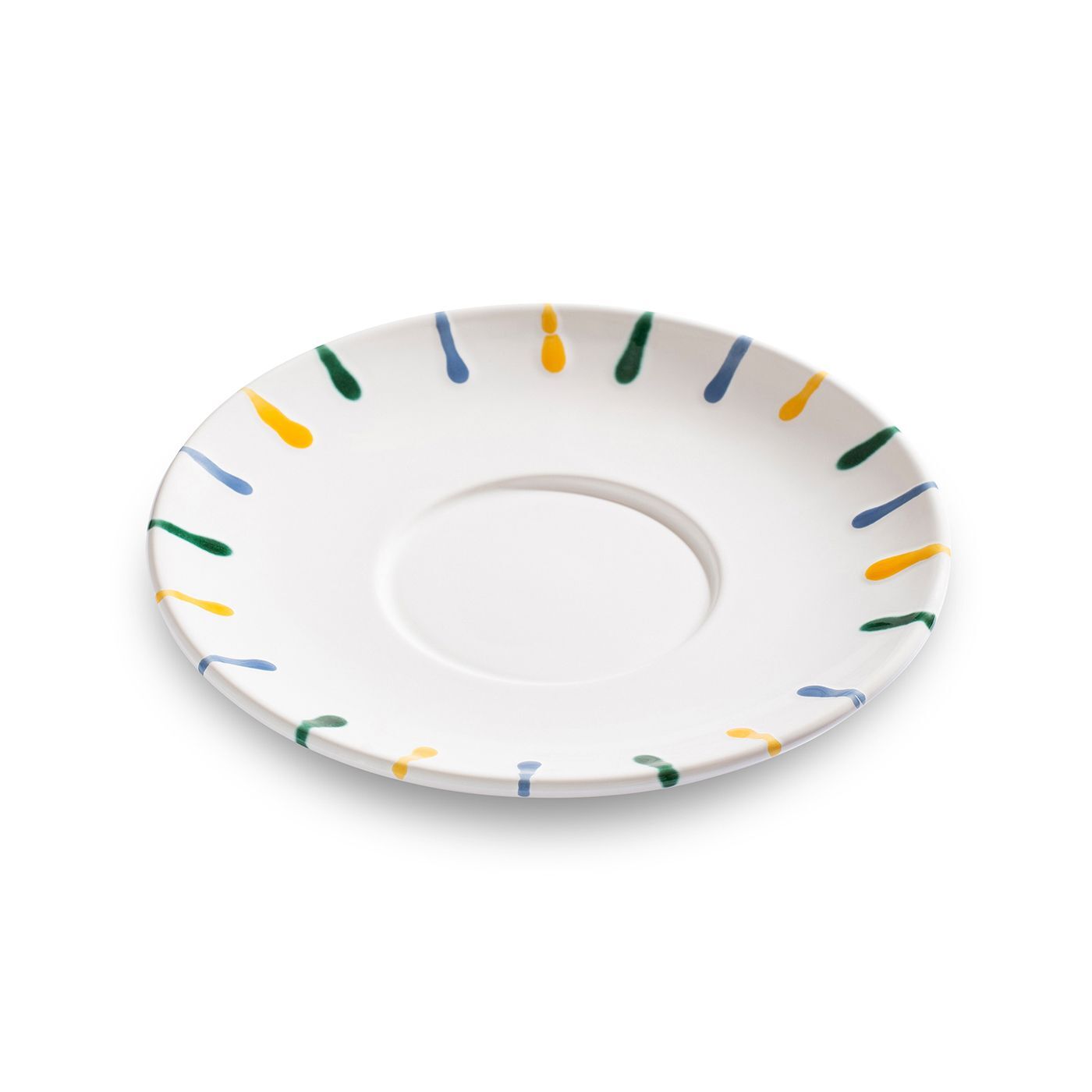 Gmundner Keramik Buntgeflammt, Unterteller Teetasse Maxima (Ø18cm)