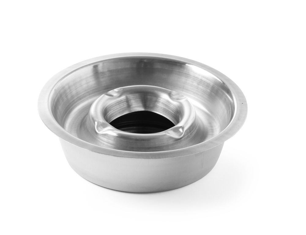 HENDI Aschenbecher mit Aschebehälter, ⌀140x(H)40mm
