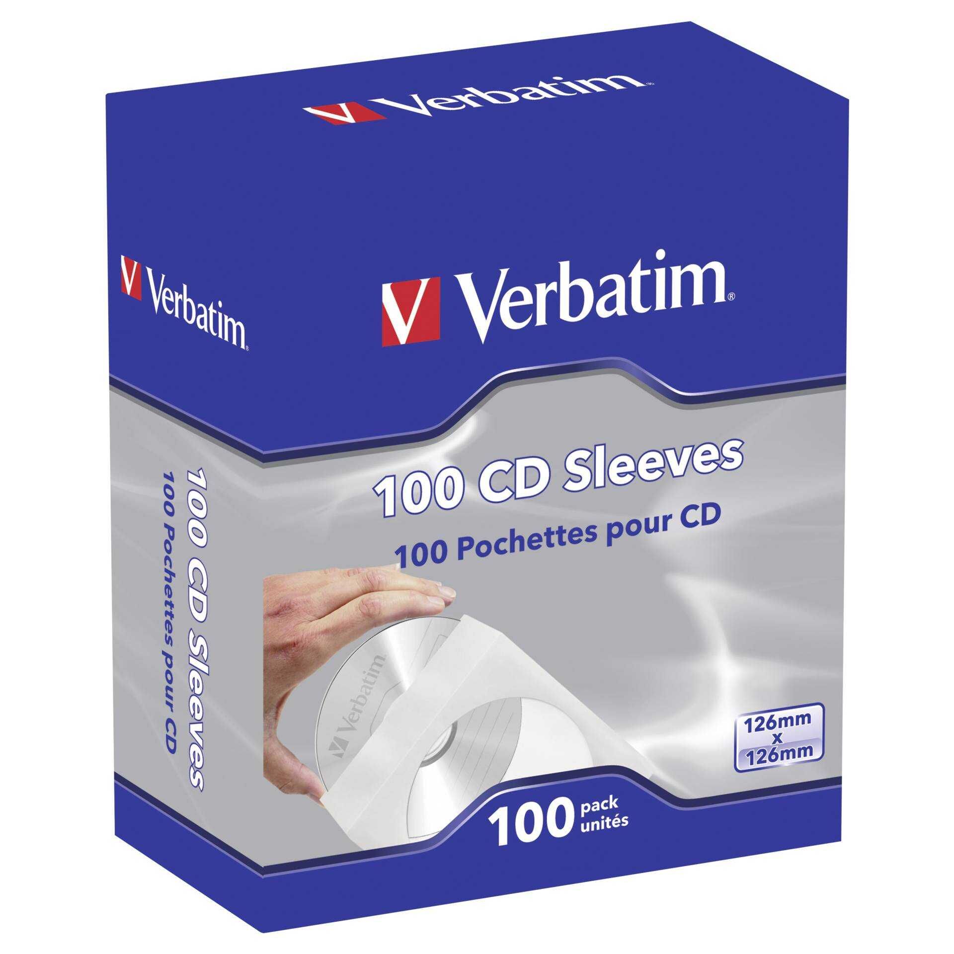 Verbatim - CD-/DVD-Hülle - Kapazität: 1 CD (Packung mit 100)