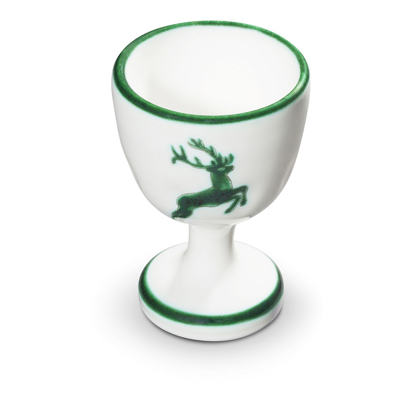 Gmundner Keramik Grüner Hirsch, Eierbecher (H: 7,5cm)