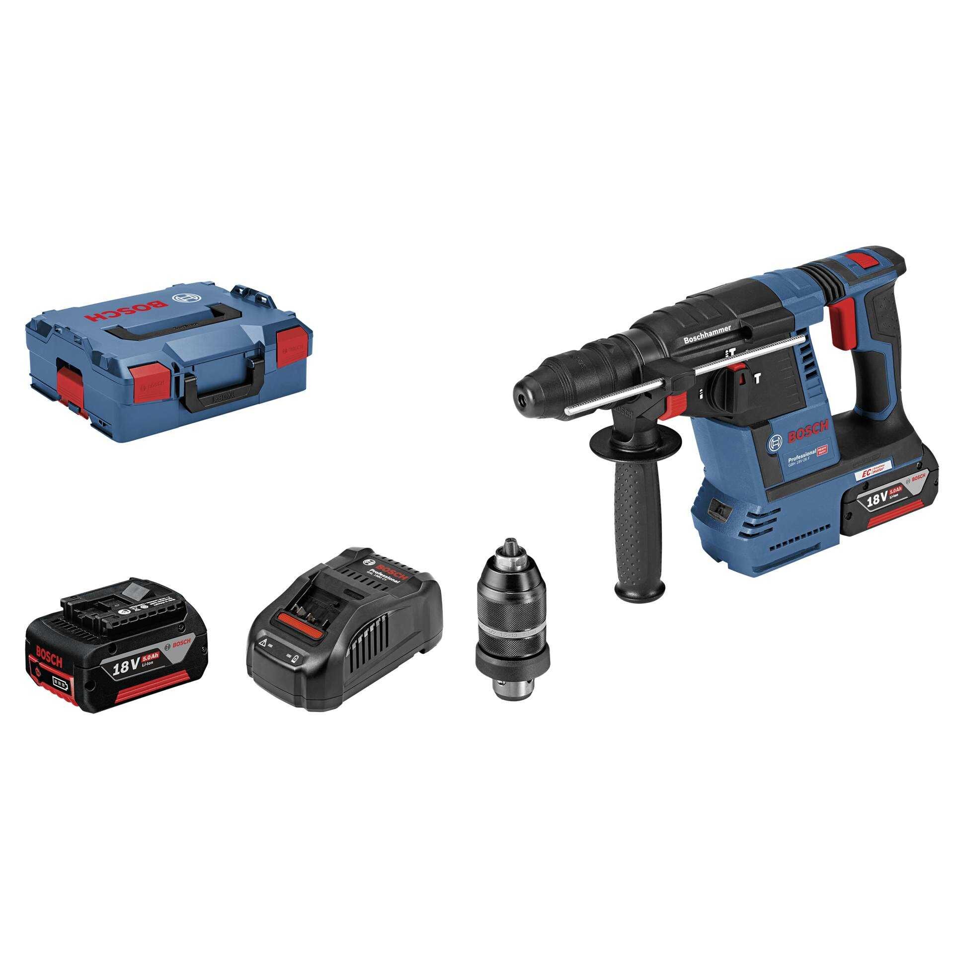 Bosch GBH 18V-26 F Professional - Bohrhammer - schnurlos - SDS-plus - 2.6 Joules - 2 Akkus