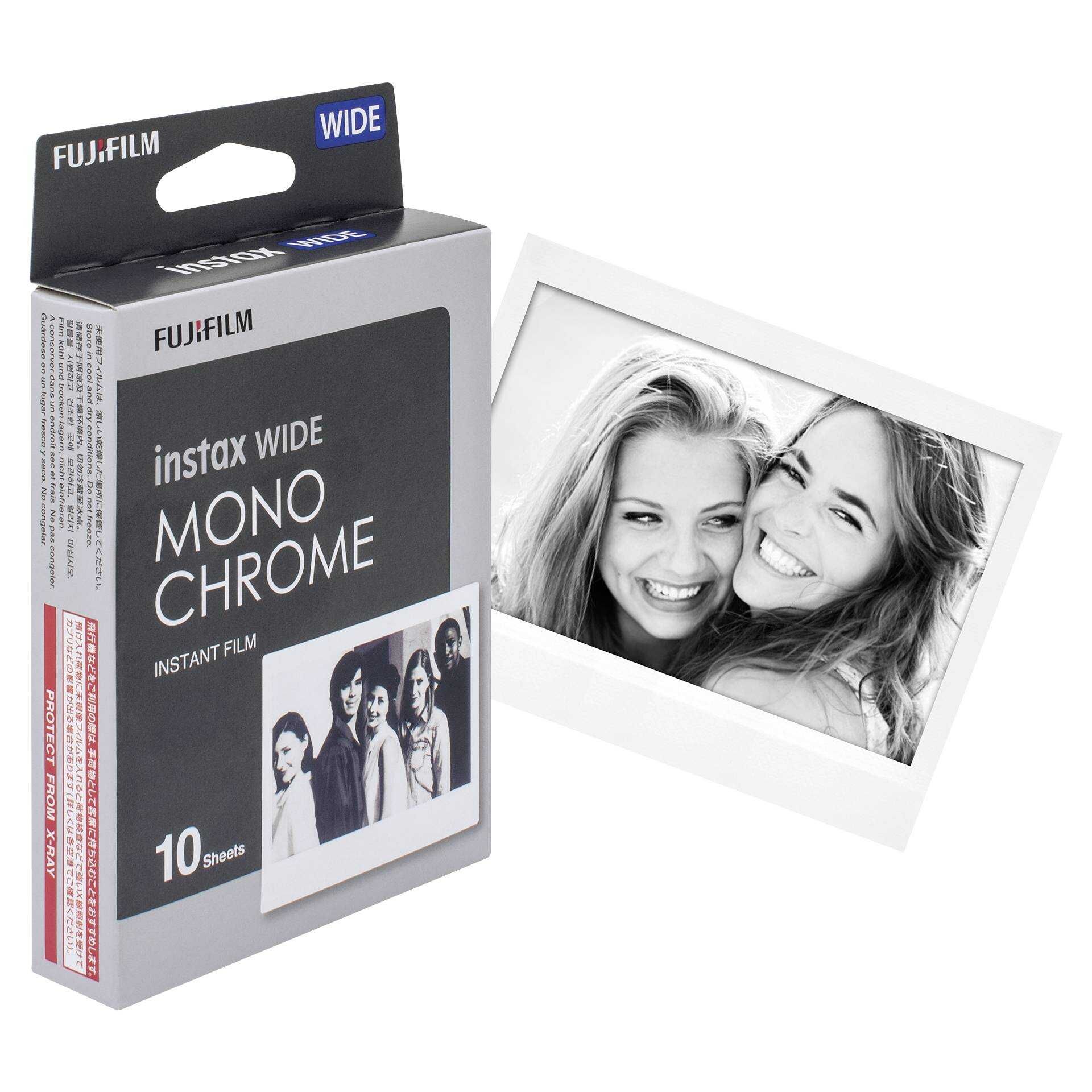 Fujifilm Instax Wide Monochrome WW 1 - Schwarz-/Weiß-Sofortfilm - instax mini - 10 Belichtungen