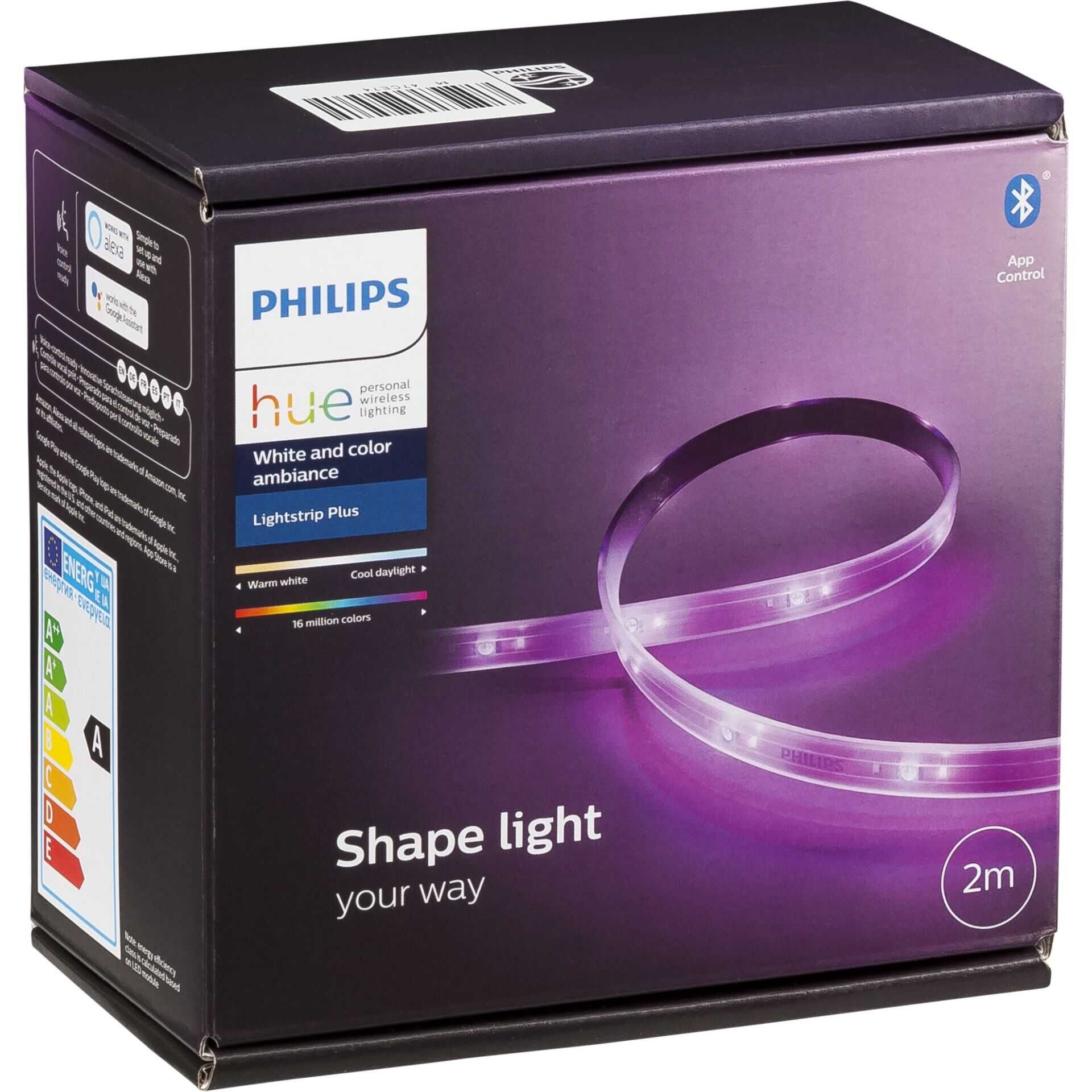 Philips Hue Lightstrip Plus Base V4 - Leuchtstreifen - LED - 20 W - Tunable White - 2000-6500 K